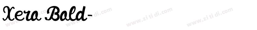 Xero Bold字体转换
